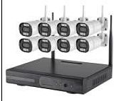 Wi-Fi Комплект видеонаблюдения WiFi беспроводной на 8 камер 3MP, 2.8mm